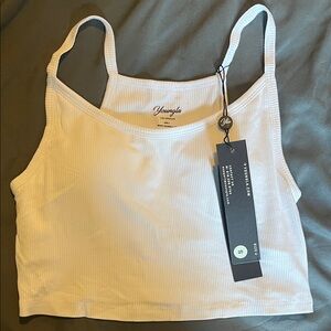 YoungLA Classic White Ribbed Tank